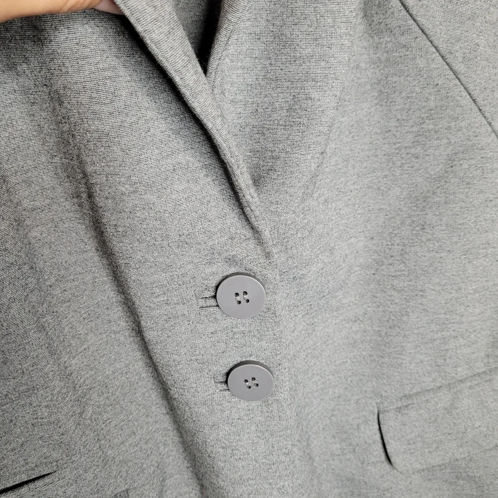 Lane Bryant Grey soft women's jacket blazer size 28 office career - Picture 3 of 9